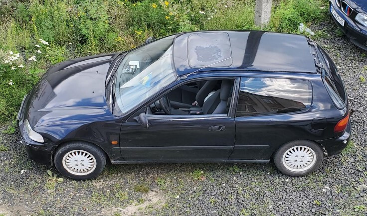 Ліве опускне скло Honda Civic  1993 купе 3.0 Дизель Ковель