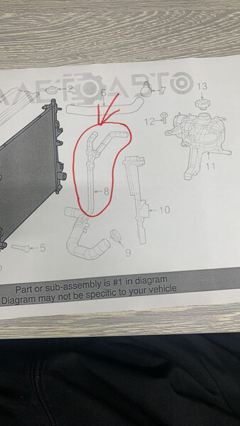 Патрубок радиатора Jeep Grand Cherokee  2017 3.6 Бензин Одесса