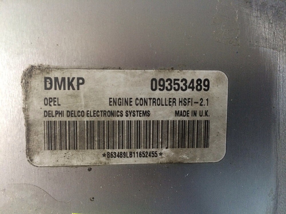 Електронний блок керування двигуном 09353489   Opel Astra