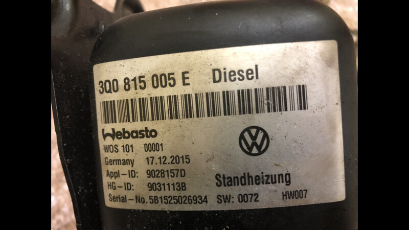 Вебасто Volkswagen Passat B8 2016 г.  2.0 л дизель Кривой Рог