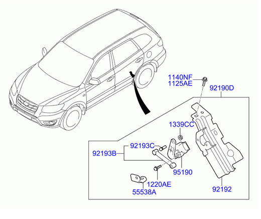 Датчик положения кузова Hyundai Santa FE  2012 2.2 Дизель Одесса