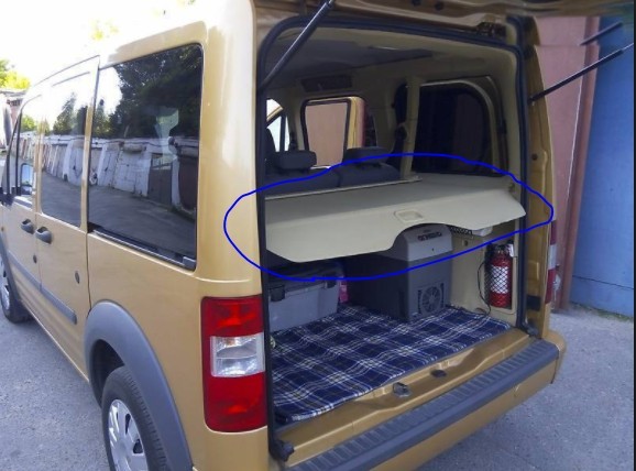 Шторка багажного отделения (горизонтальная), крепежи Ford Transit Connect  2012 1.8 Дизель Бориспіль