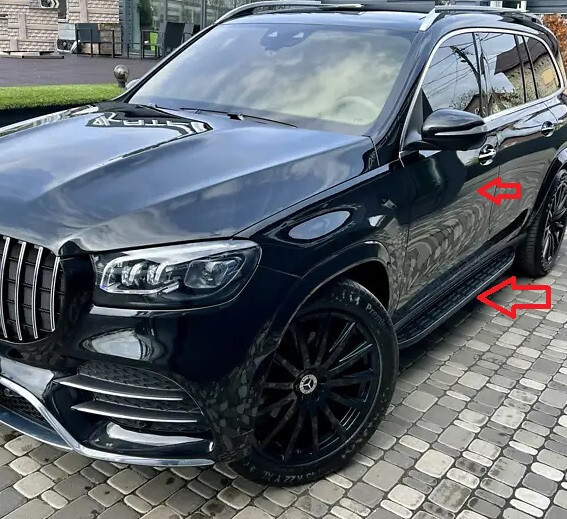 Дверь передняя левая голая / подножка порога левая в сборе не хром Mercedes-Benz GLS-Class  2020 