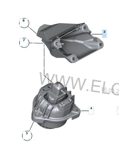 Кронштейн крепления двигателя 22116854886   BMW 5 Series