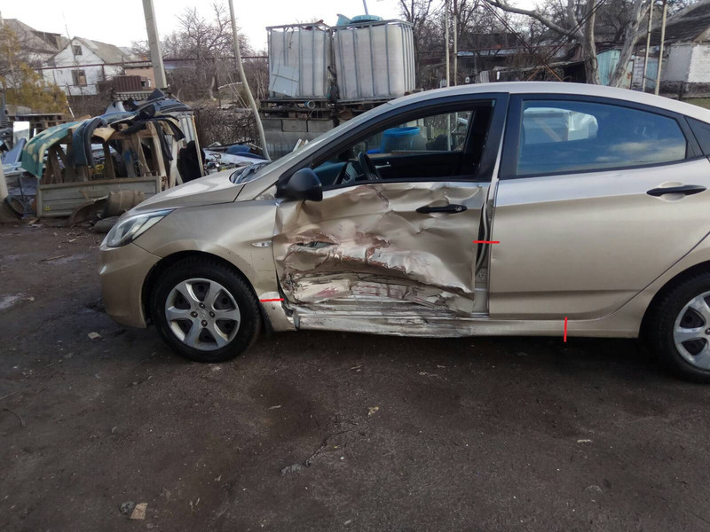 Дверь передняя в сборе (с картой) Hyundai Accent  2014 1.6 Бензин Хмельницький