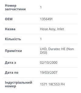 Патрубок печки Ford Mondeo 3  2004 Львов