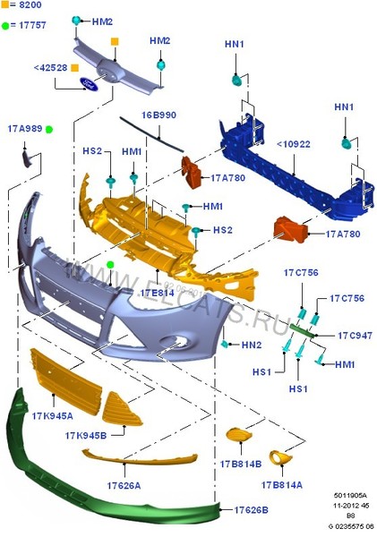 Спойлер бампера 1759505   Ford Focus