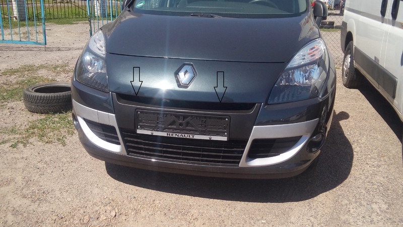 Передняя верхняя решетка бампера Renault Scenic 3  2011 универсал 1.9 Дизель Черкассы