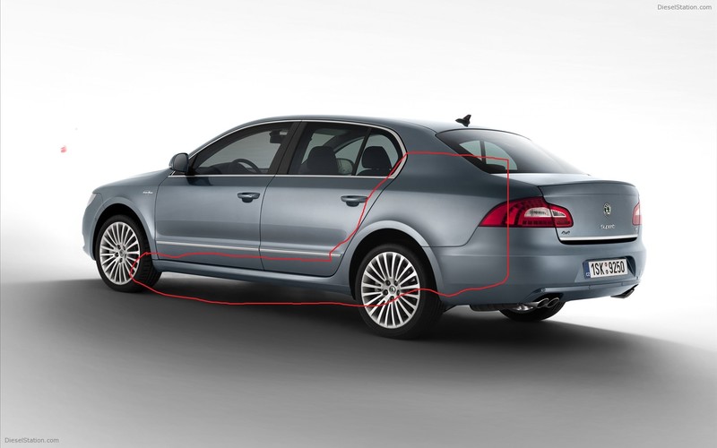Левый порог и левое крыло(заднее) в сборе Skoda Superb 2  2012 1.8 Бензин Луцк