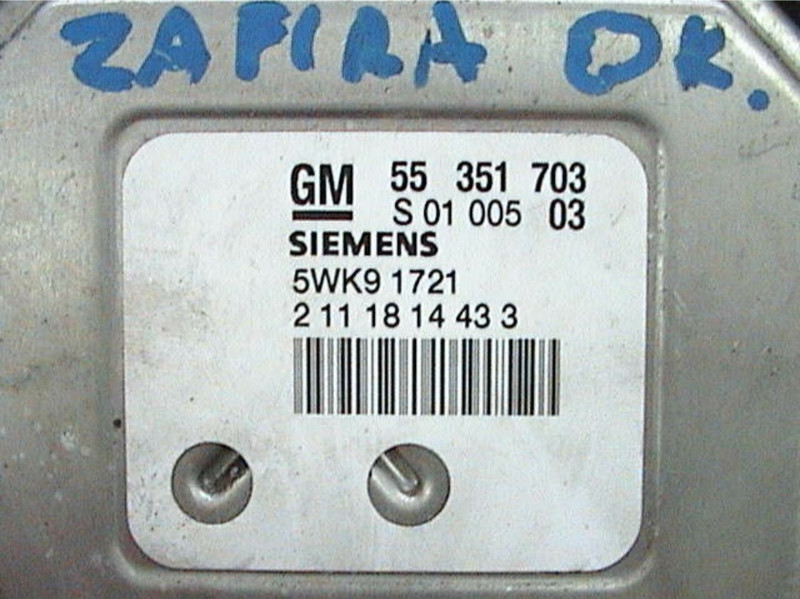 Электронный блок управления двигателем 55351703   Opel Zafira