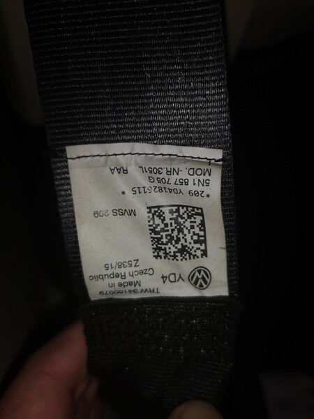 Ремень безопасности передний левый Volkswagen Tiguan  2016 