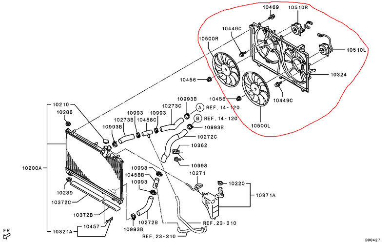 Диффузор в сборе Mitsubishi Outlander 3 2014 г.  2.4 л бензин Киев