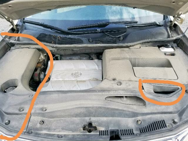 Пластик под кадкапотный Lexus RX 2013 г.  3.5 л бензин Белая Церковь