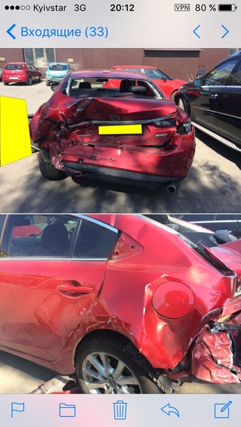 Четверть зад левая, фонари все, к багажника Mazda 6  2015 2.2 Дизель Кременчуг