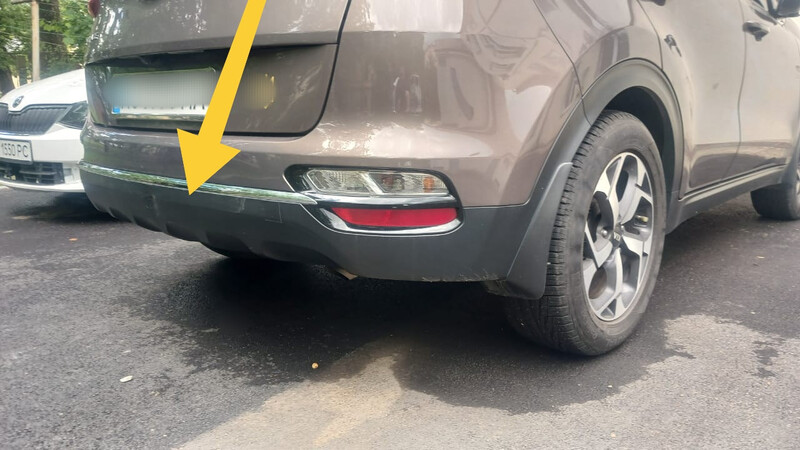 Накладка нижня (губа) заднього бампера Kia Sportage 4  2019 универсал 1.6 Бензин Мукачево