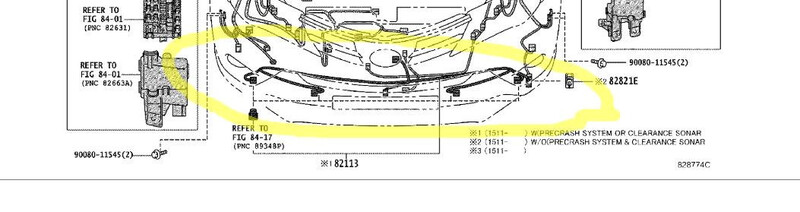 Проводка переднего бампера Toyota RAV4  2016 2.5 Бензин Днепр