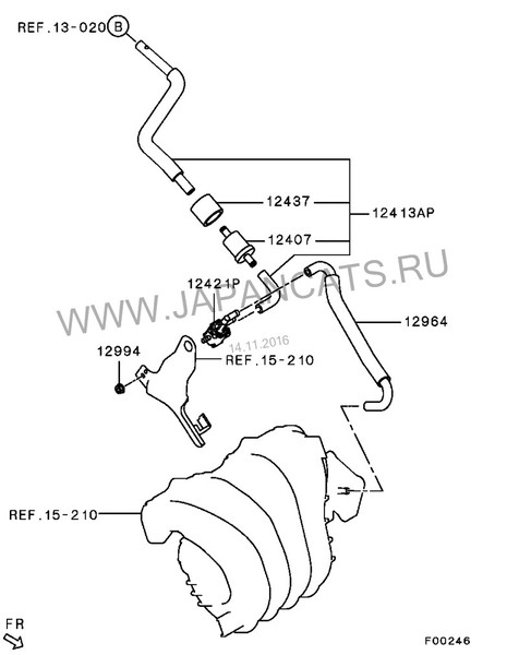 Клапан адсорбера MR507781   Mitsubishi Carisma, Mitsubishi Colt, Mitsubishi Lancer, Mitsubishi Lancer X