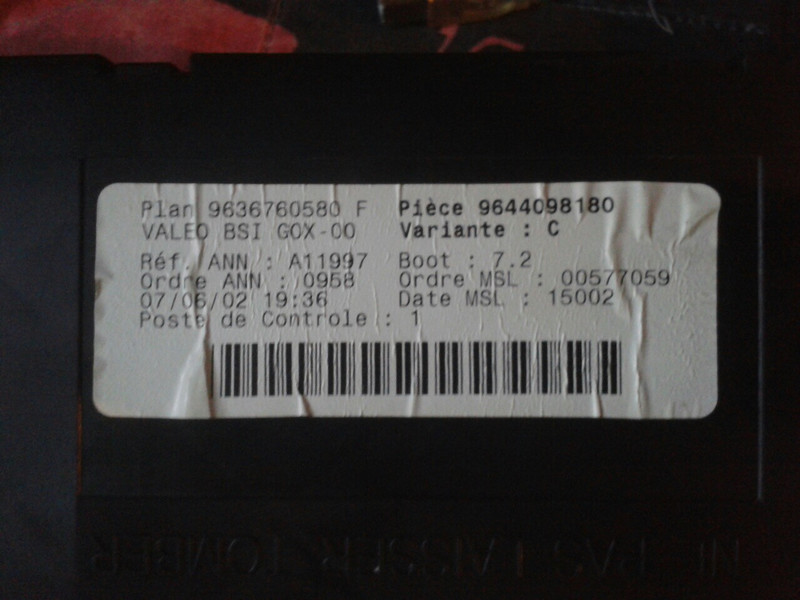 Блок BSI Peugeot 307  2002 хетчбек 1.6 Бензин 