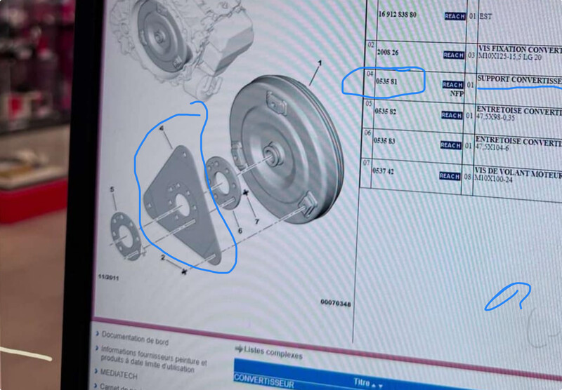 Пластина крепления гидротрансформатора Peugeot 607 2007 г.