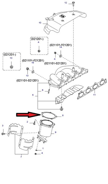 Прокладка каталізатора Kia Sorento  2003 2.4 Бензин Київ