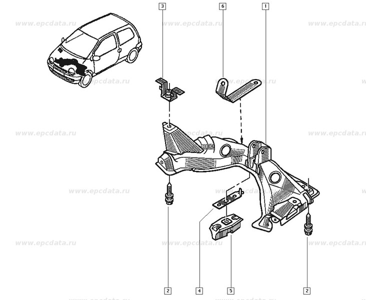 Балка підмоторна Renault Twingo C064 1997 хэтчбек 1.2 Бензин Львов