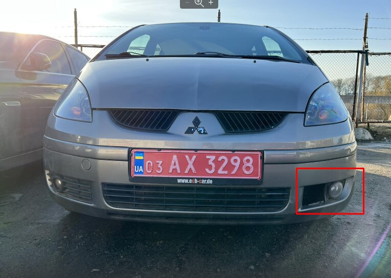 Решётка под туманку левая сторона Mitsubishi Colt  2007 хэтчбек  Бензин Полтава