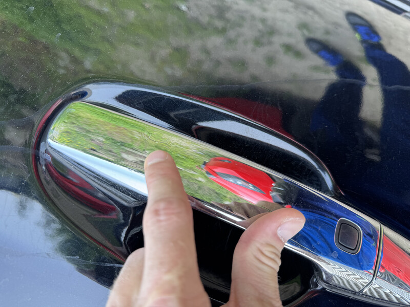 Ручка двери наружная правая передняя хромированная Toyota Camry 50  2012 2.5 Бензин 