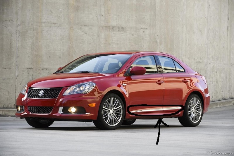 Молдинги дверные левые Suzuki Kizashi  2010 2.4 Бензин Одесса