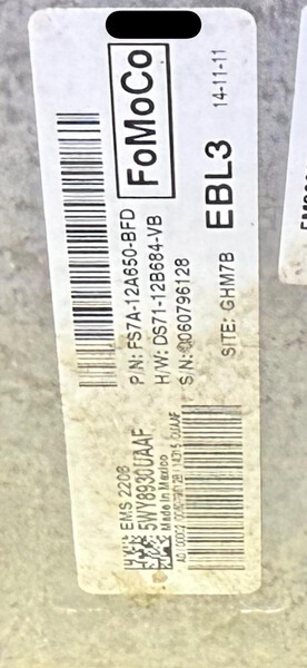Блок управления двигателем DS7112B684VB   Ford Fusion