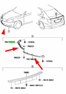Губа переднего бампера левая Lexus IS  2006 2.2 Дизель Одеса