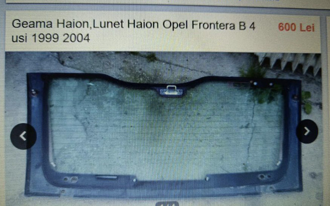 Заднее стекло Opel Frontera B  2002 2.2 Дизель 