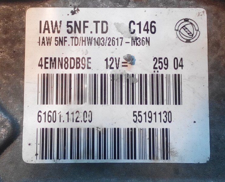 Ecu 55191130   Fiat Doblo