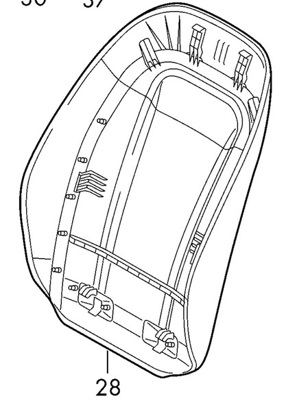 Cover for seat backrest with map net sabre (black) Audi A4 B9 2017 г.  2.0 л бензин Киев
