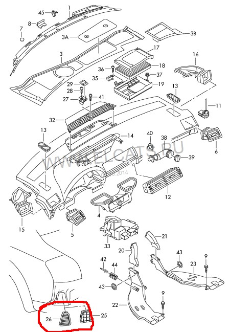 Воздуховод отопителя 8E0 819 181   Audi A4