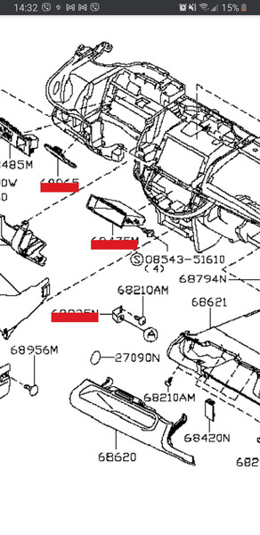 Bracket-instrument lower cover Nissan Note E11 хэтчбек 2012 г.  1.6 л бензин Киев
