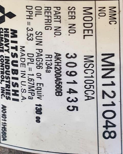 Компрессор кондиционера Mitsubishi Galant 9  2007 2.4 Бензин Червоноград