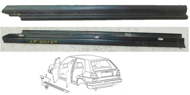 Порог пластиковый передний левый внутренний Volkswagen Golf 5D 1987 хэтчбек 1.6 Бензин Днепр