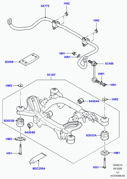 Стабилизатор задний Land Rover Range Rover  2003 3.0 Дизель Черновцы