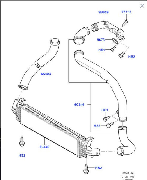 Патрубок интеркулера Ford Focus 2  2008 универсал 1.6 Дизель 