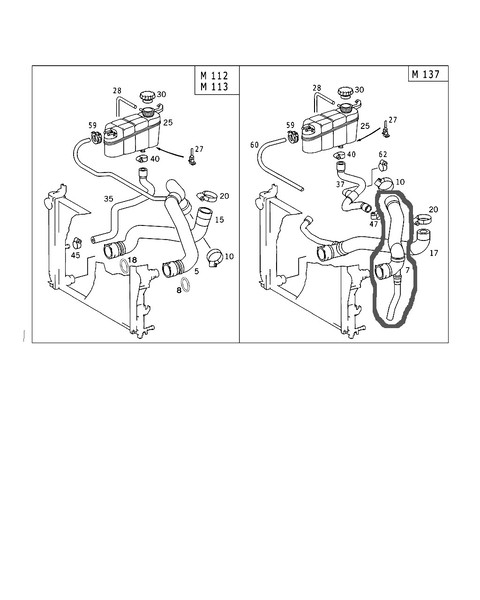 Патрубок радіатора 220 501 39 82   Mercedes S-Class