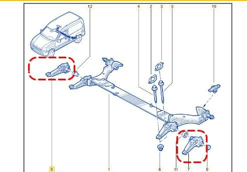 Кронштейн крепления задней балки к кузову Renault Kangoo  2003 купе 1.5 Дизель Днепр
