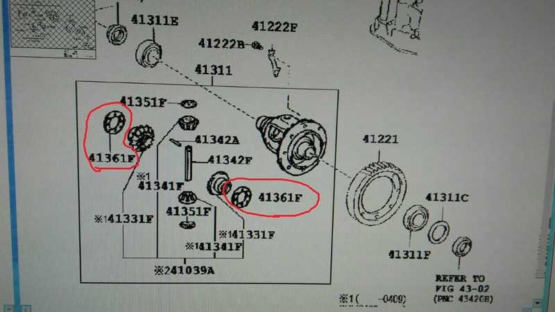 Шайба регулировочная дифференциала 41361f толщина 1, 1 и 1, 2 мм Toyota Avensis  2008 1.8 Бензин Харьков