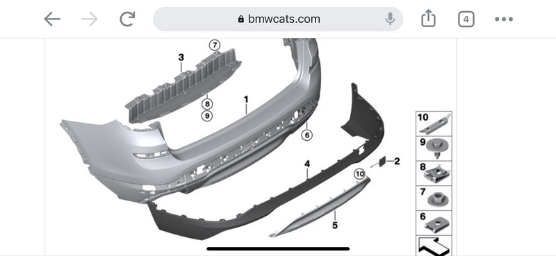 Накладка заднего бампера нижняя часть BMW X3  2017 2.0 Бензин 