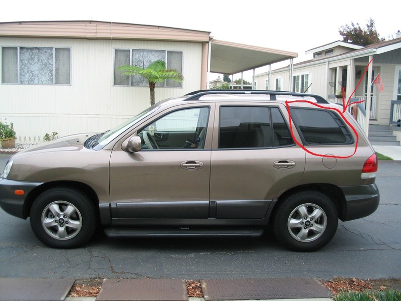 Форточка левая 8781026013   Hyundai Santa FE