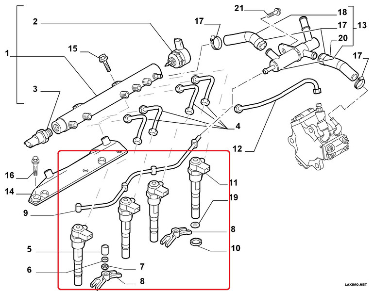 Форсунка топливная 55197875   Fiat Doblo, Fiat Fiorino