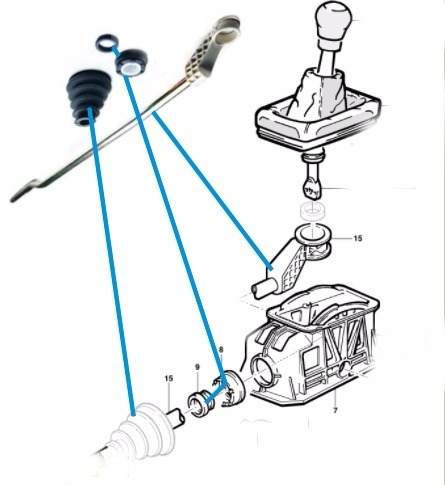 Рычаг кулисы 90446235   Opel Astra