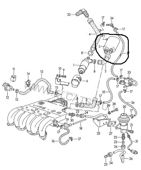 Клапан холостого хода 021133429A   Volkswagen Golf, Volkswagen Passat