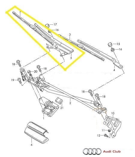 Поводок дворника 4L1955408B1P9   Audi Q7