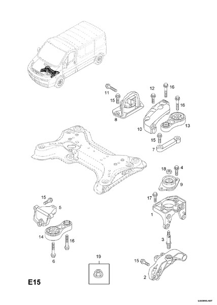 Кронштейн Opel Vivaro  2007 1.9 Дизель 