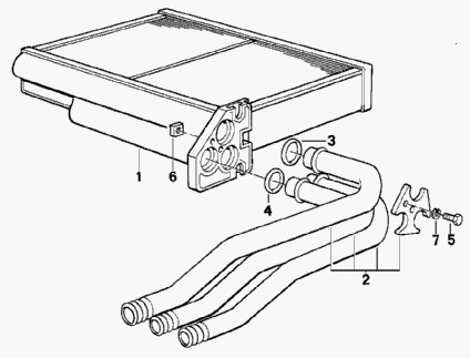 Радиатор печки 64 11 6 971 104   BMW 5 Series